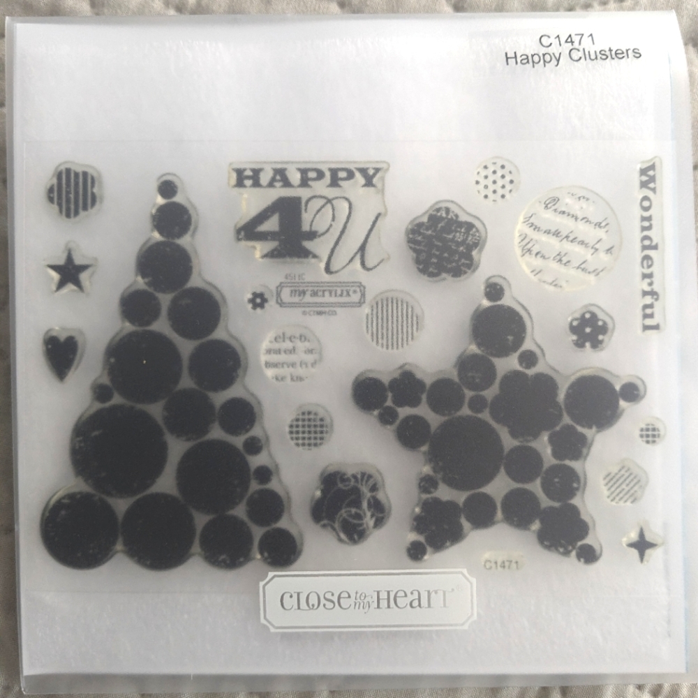 Cling stamp set Happy Clusters CTMH/Stampin Up